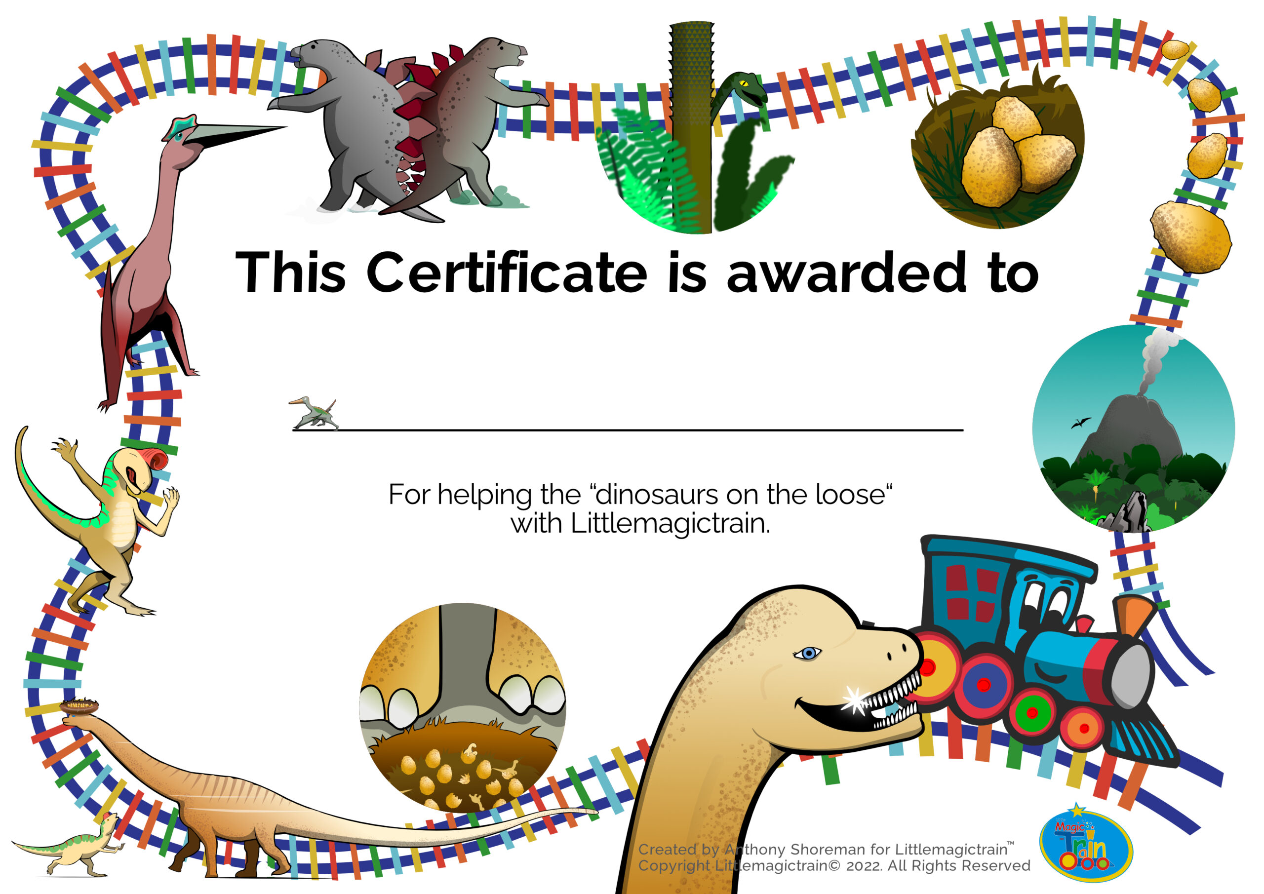 English-certificate-dinosaurs-on-the-loose